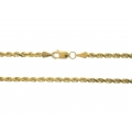 14Kt Yellow Gold 2.5mm Diamond Cut Rope